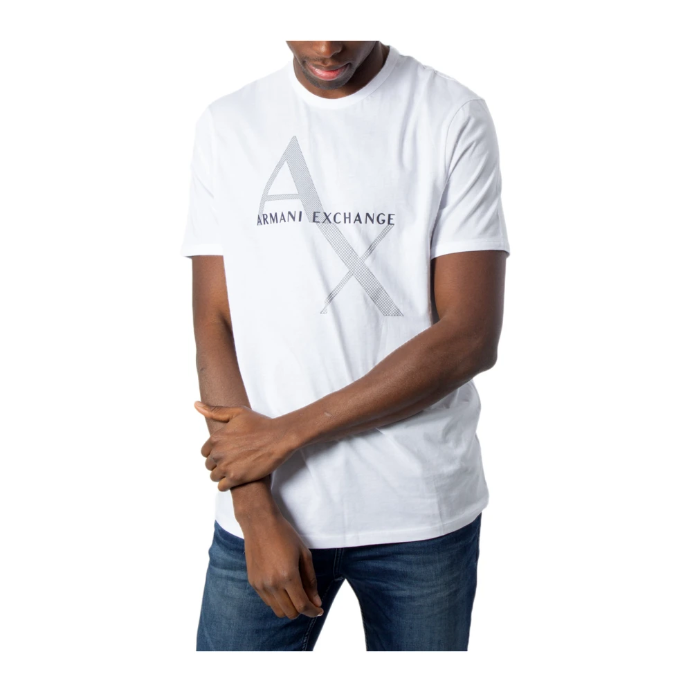 Armani Exchange Witte Jersey Regular Fit T-shirt White Heren