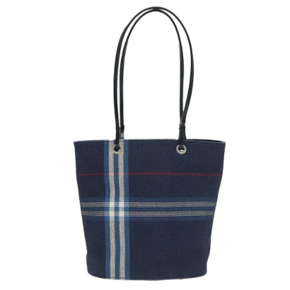 Burberry Vintage Pre-owned Canvas handbags Blue Dames