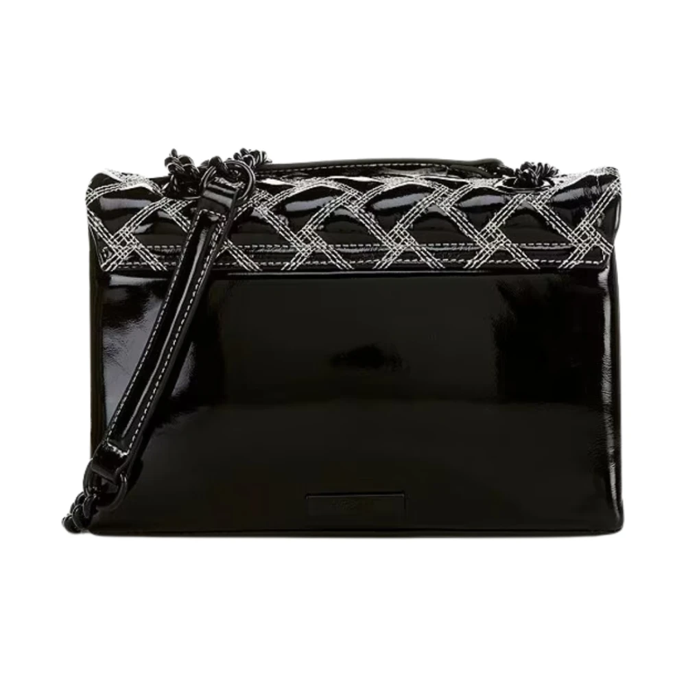 Kurt Geiger Stijlvolle Kensington tas in zwart wit Black Dames