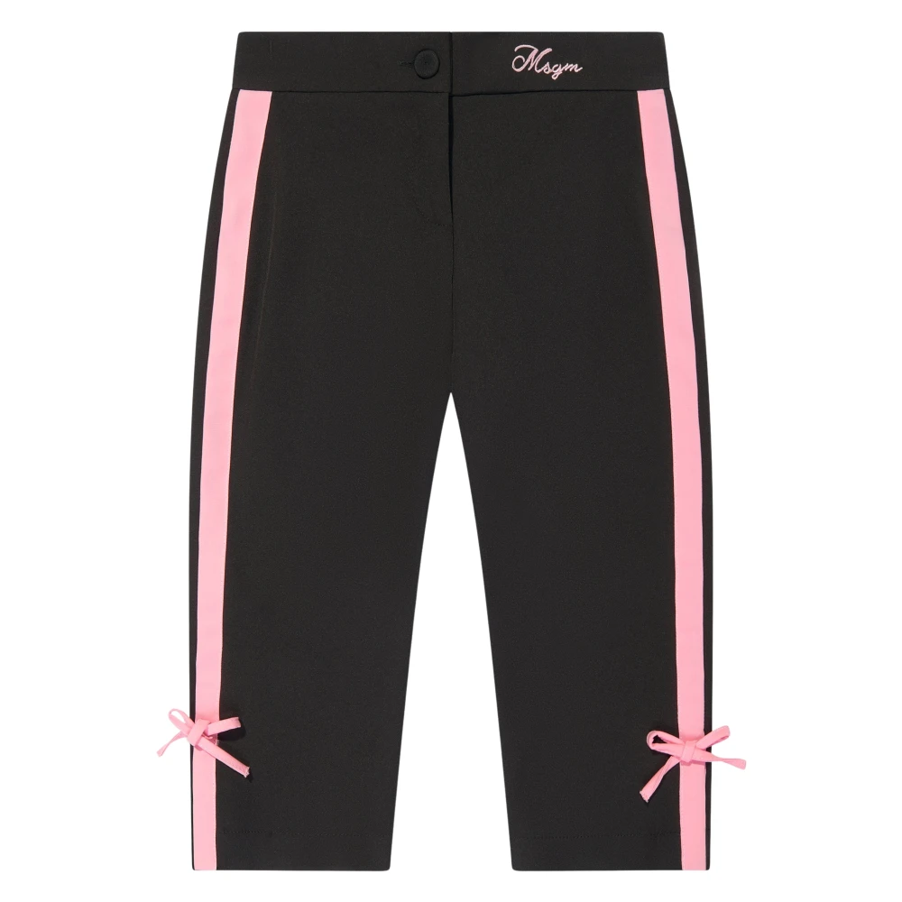 Msgm Black Technical Trousers - Female - Sweatpants - 14 Y - Kids
