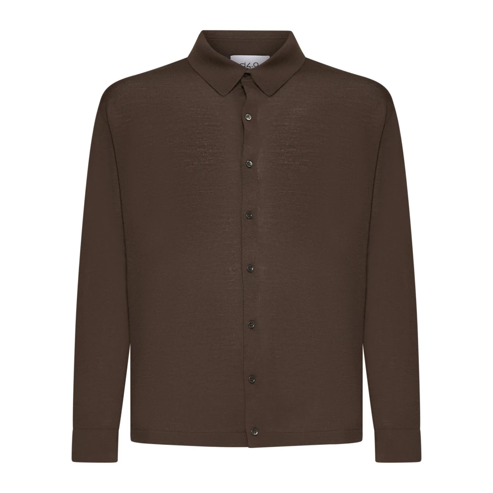 D4.0 Men's Brown Buttoned Wool Cardigan - Cardigans - S - Knitwear