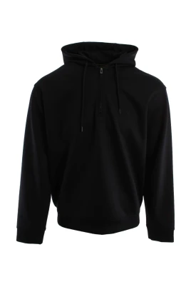 Hooded Sweatshirt med Delvis Dragkedja