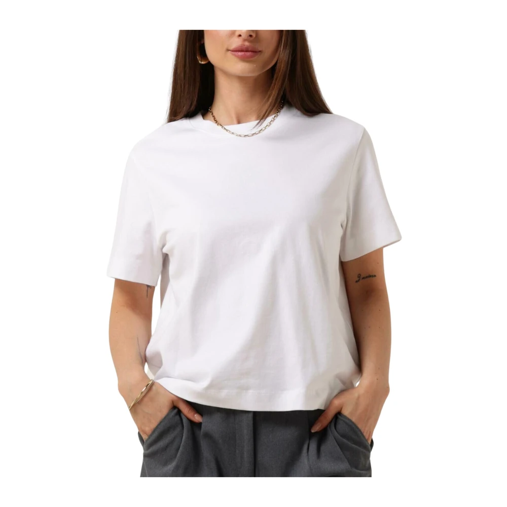 Selected Femme Witte Boxy Tee voor Vrouwen White Dames