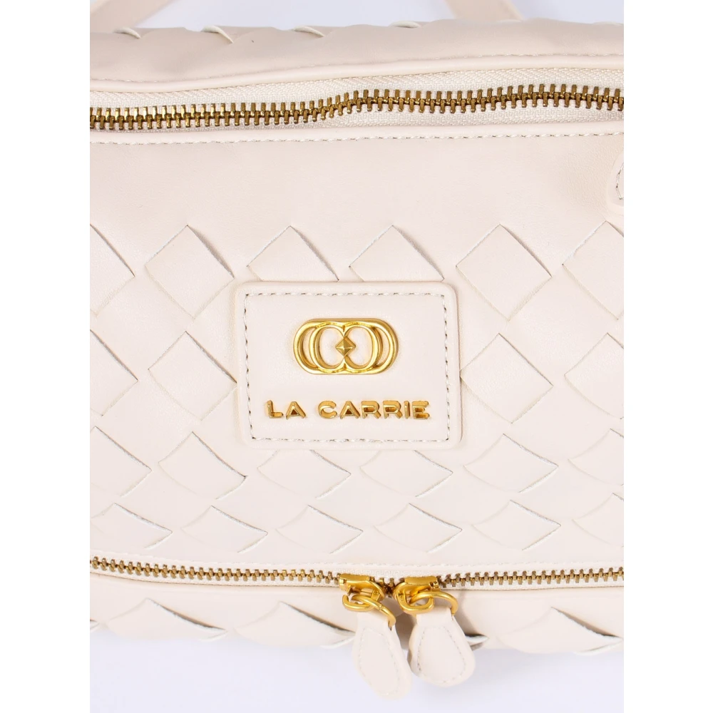 La Carrie Geweven schoudertas met ritssluiting Beige Dames