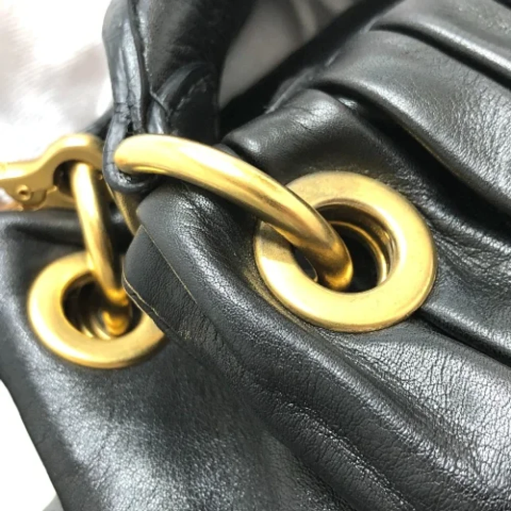 Miu Pre-owned Leather shoulder-bags Black Dames
