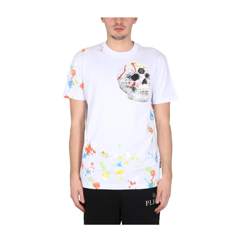 Philipp Plein Men's White Crewneck T-Shirt - T-Shirts - L - Tops