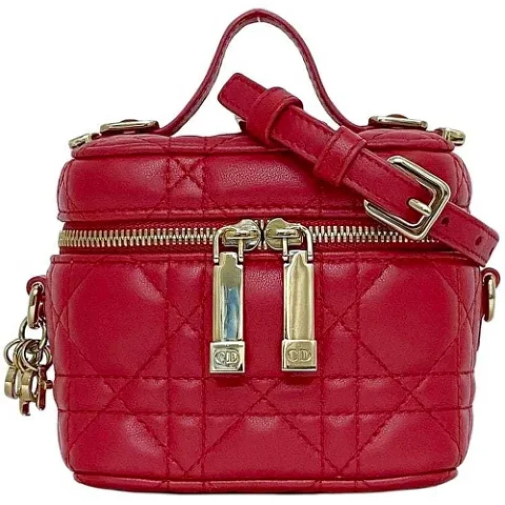 Dior Vintage Pre-owned Leather dior-bags Red Dames