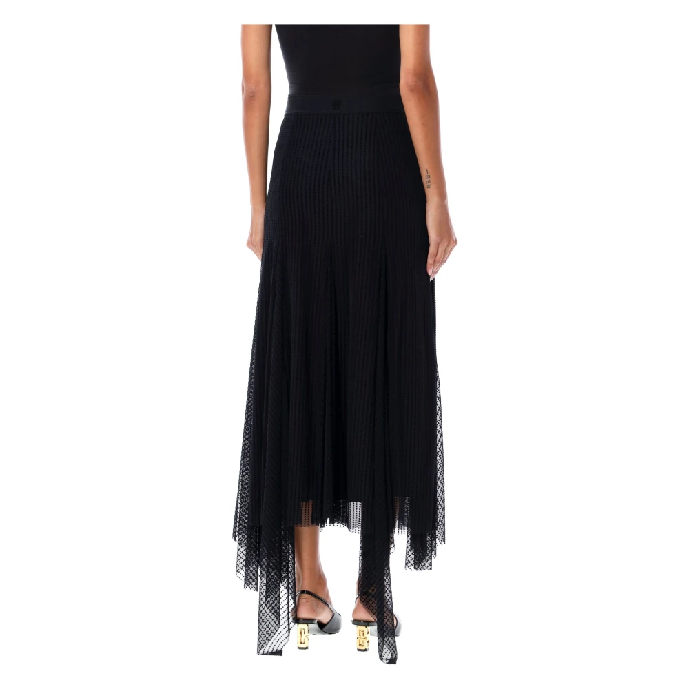 Givenchy Tulle Midi Rok Black Dames