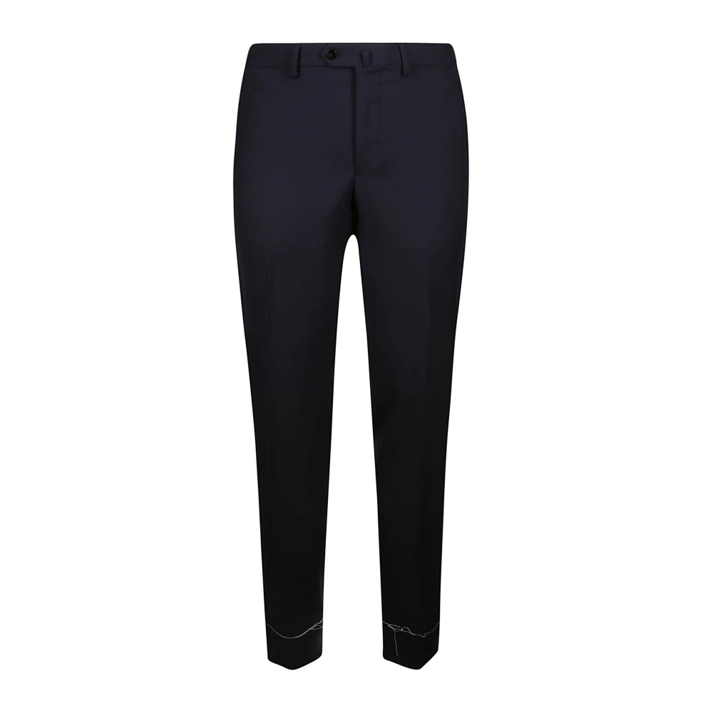 Caruso Donkerblauw pak met jas en zakken Blue Heren