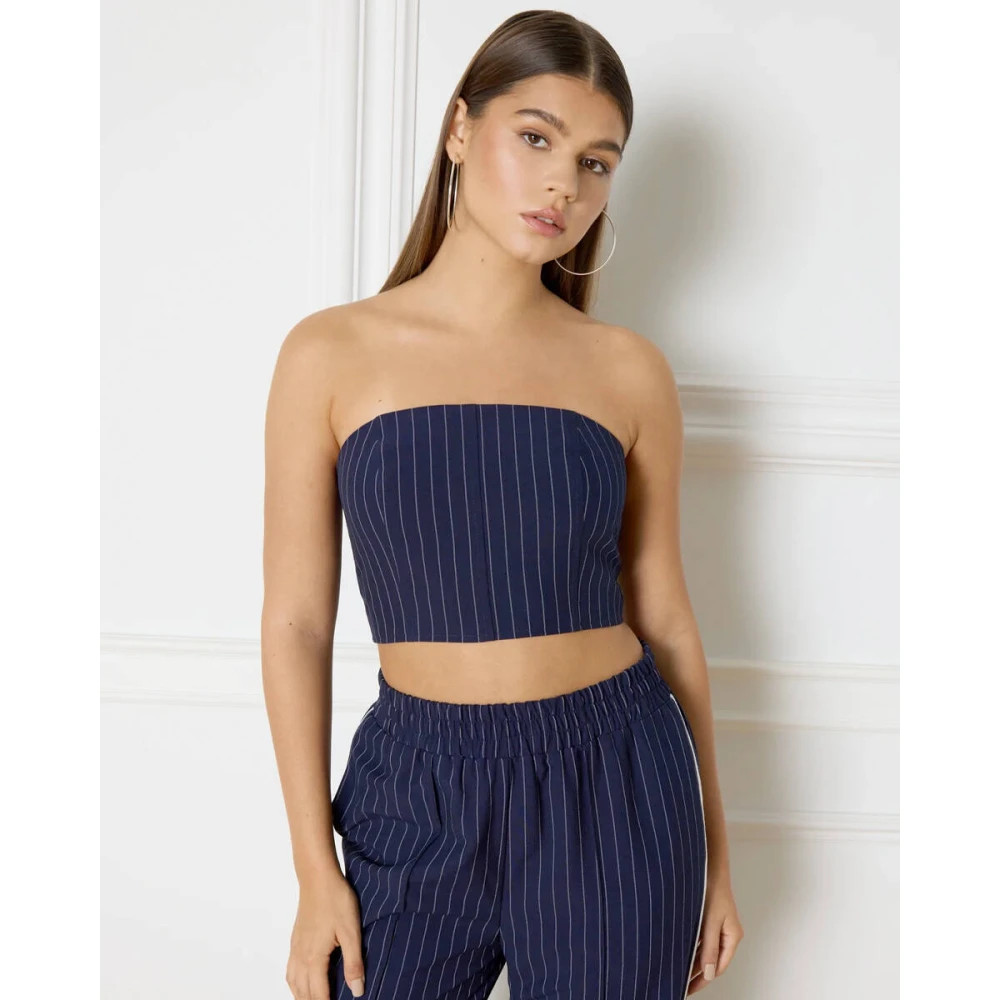 Refined Department Mouwloze Eline Top Blue Dames