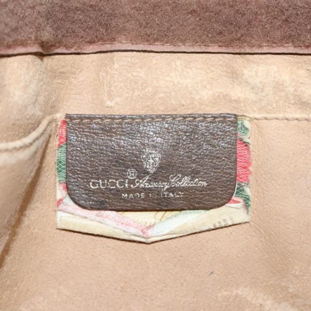 Gucci Vintage Pre-owned Leather clutches Beige Dames