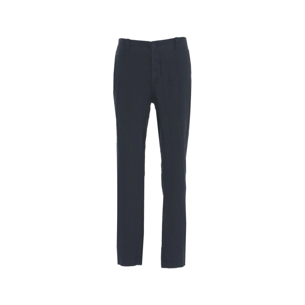 Transit Blauwe Wijde Linnen Broek Blue Heren