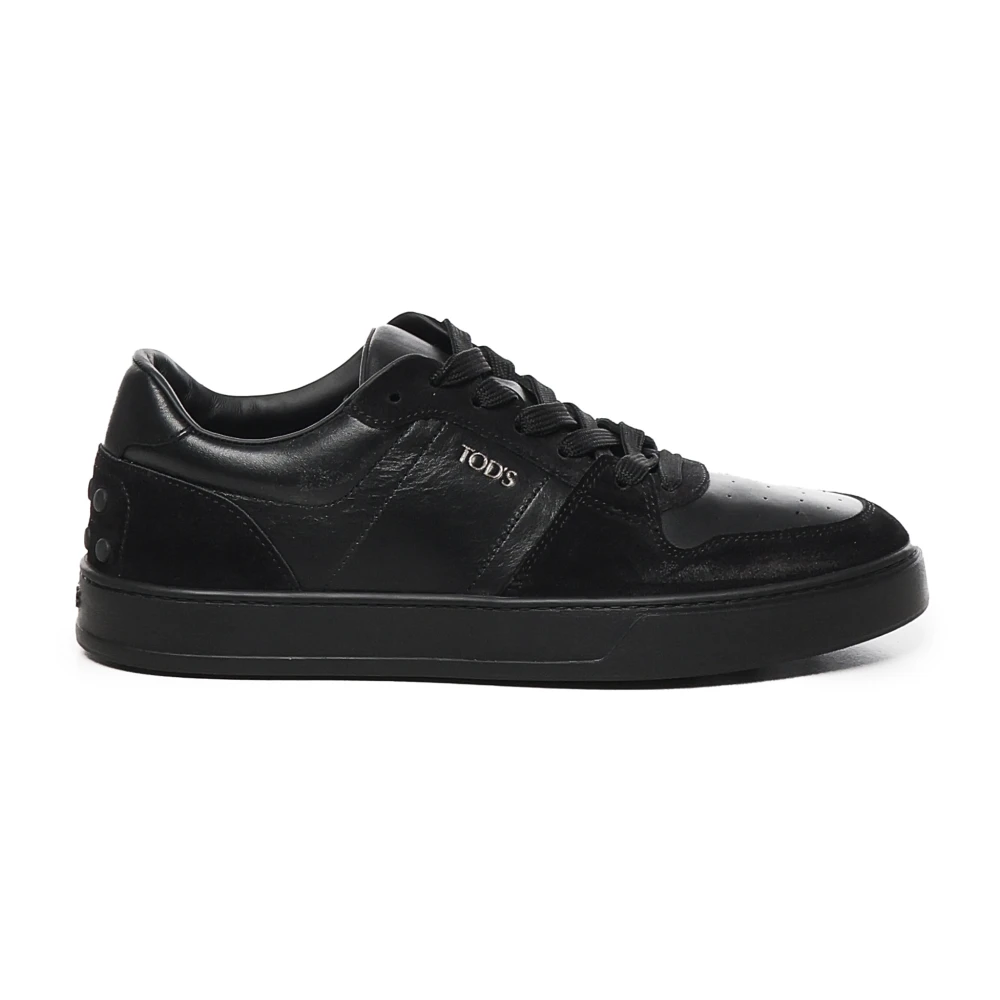 Tod's Men's Black Sneakers,, Lace-Up Trainers Size 8 Uk