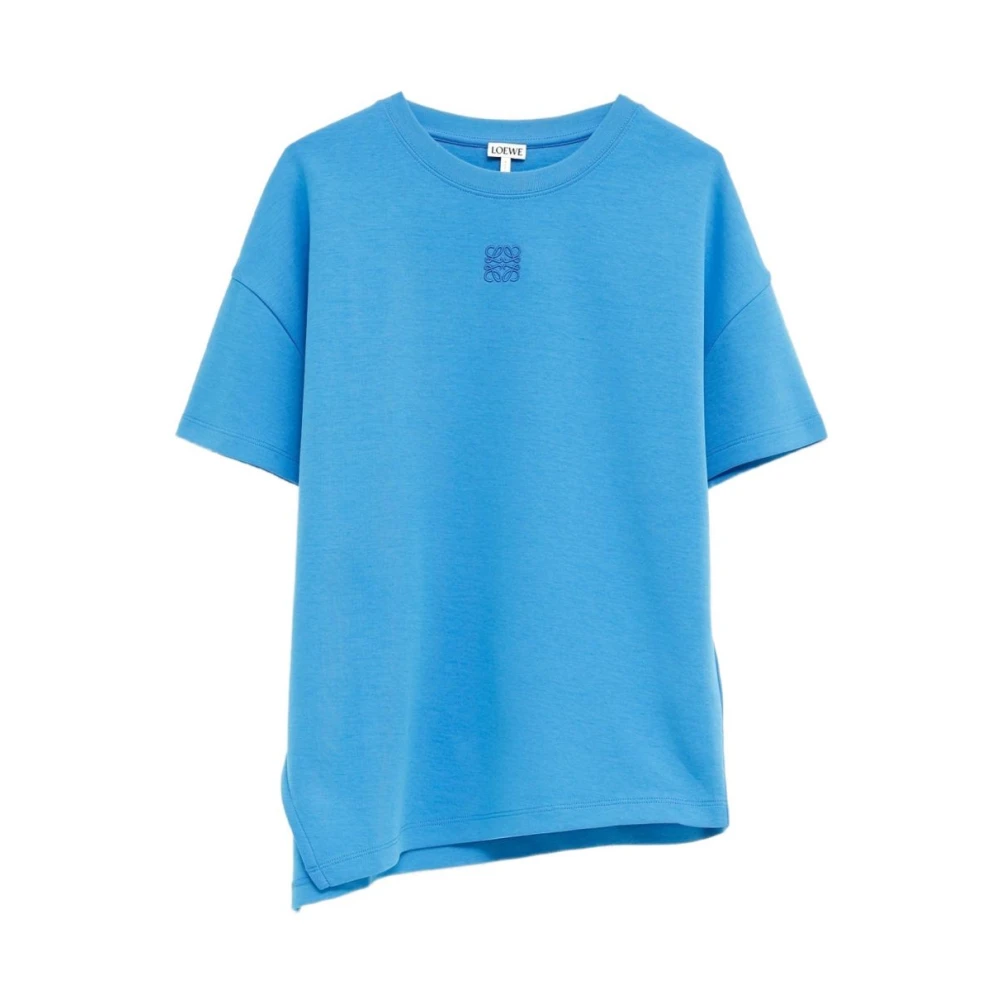 Loewe Asymmetric T-Shirt - Female - T-Shirts - Blue - M - Tops