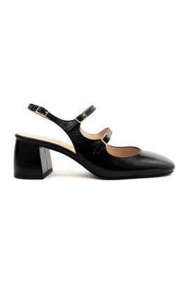 Klassiska Svarta Mellanhöga Pumps