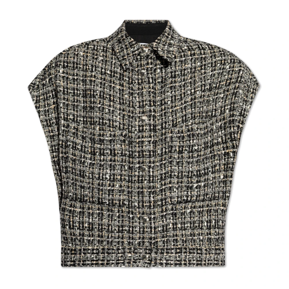 IRO Tweed Vest 'Bianka' Gray Dames