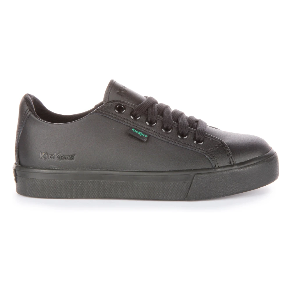 Kickers Tovni Lo Lace Toddler Shoes - Black - Leather - Image 7