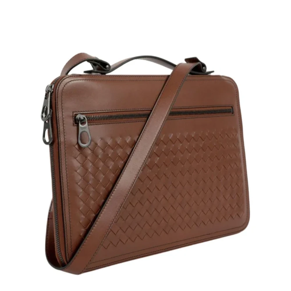 Bottega Veneta Vintage Pre-owned Leather briefcases Brown Heren