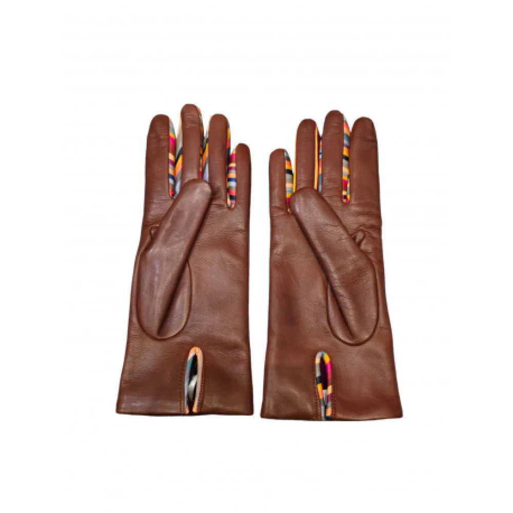 Paul Smith Vrouw Bruin Accessoires Dames, S, Leer, W1a 461E Ag 931 62 Lederen Handschoenen