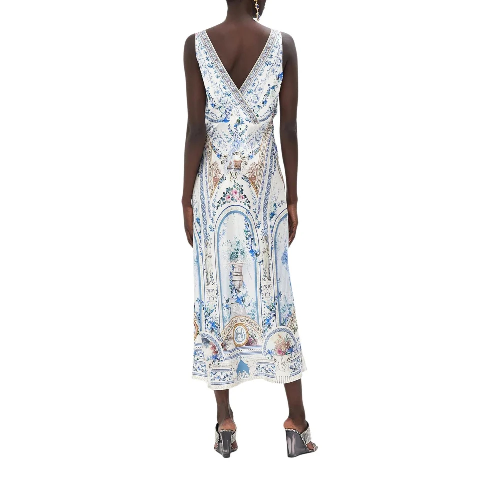Camilla Elegante Zijden Slip Jurk Multicolor Dames