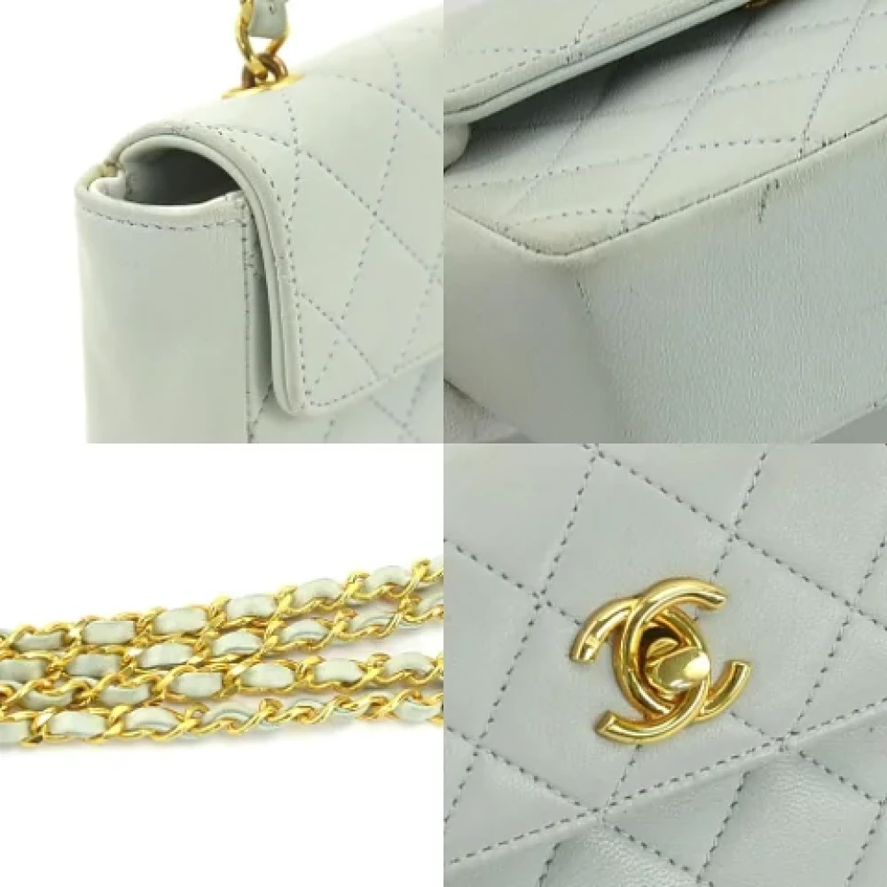 Chanel Vintage Pre-owned Leather chanel-bags Blue Dames