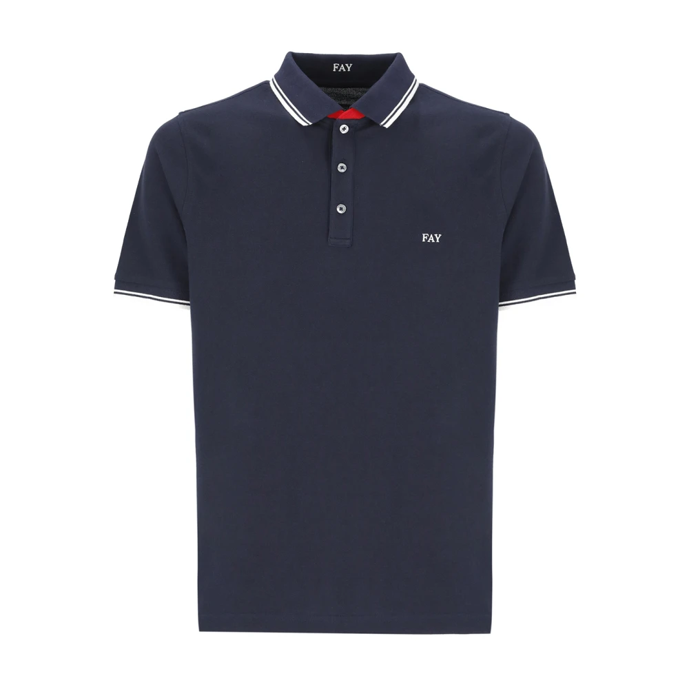 Fay - Tops > Polo Shirts - Blue - Fay - Modalova