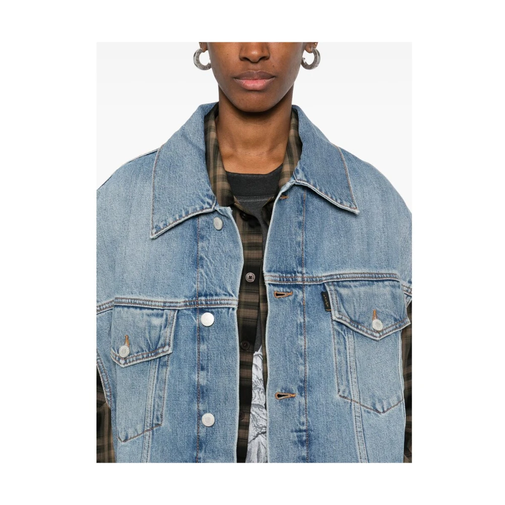 Haikure Indigo Blauw Geknoopt Gilet Blue Dames