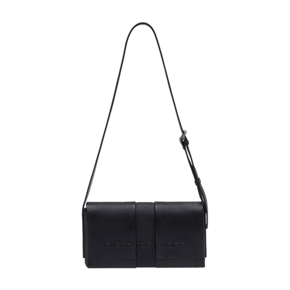 Alexander Wang Women's Black Cross Body Bags, One Size, Pack Flap Crossbody Bag