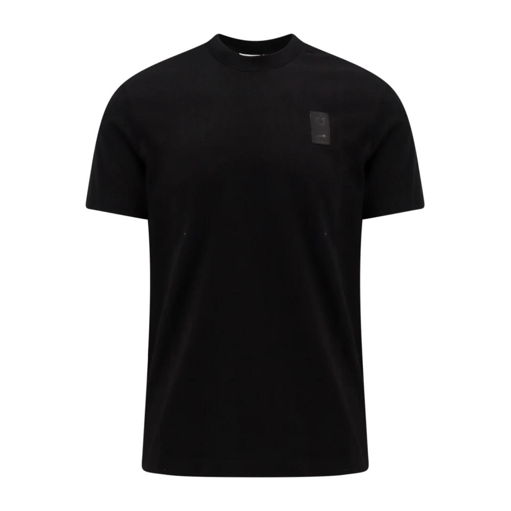 Salvatore Ferragamo Zwart Crew-neck T-shirt Gemaakt in Italië Black Heren