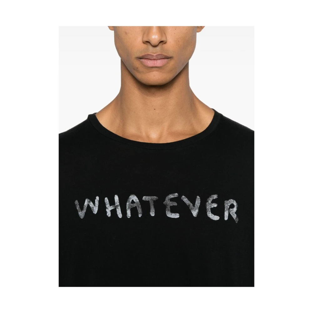 R13 Zwarte Crew Neck Korte Mouw T-shirt Black Heren