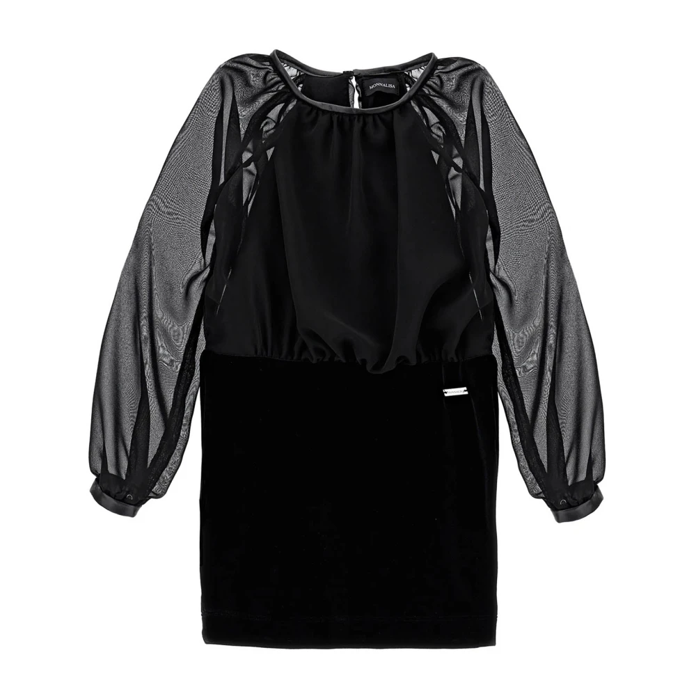 Monnalisa Girls Black Dresses, 15 Y, Vestito In Ciniglia