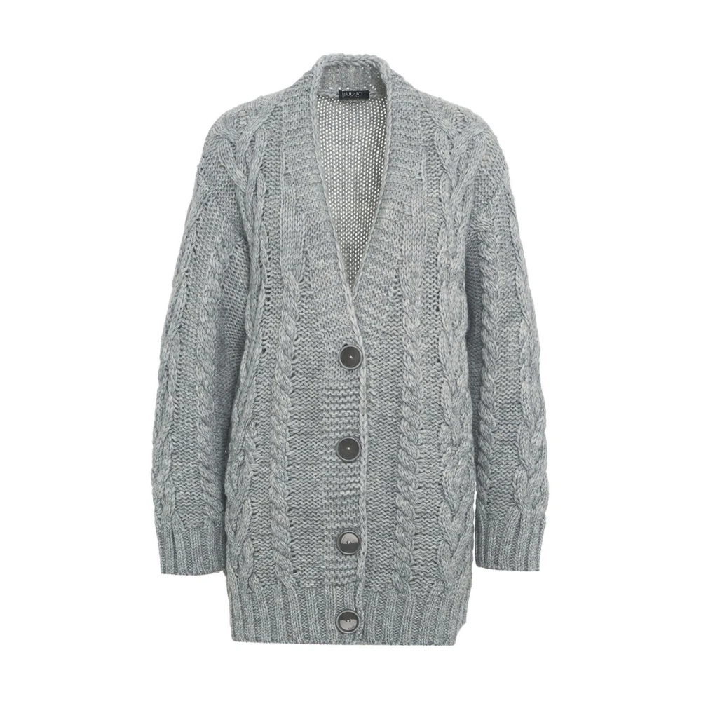 Liu Jo Gebreid Vest met Knoopsluiting Gray Dames