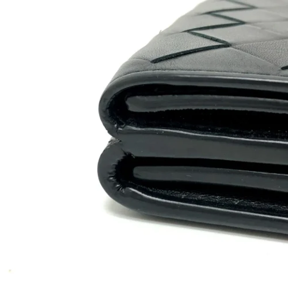 Bottega Veneta Vintage Pre-owned Leather wallets Black Dames