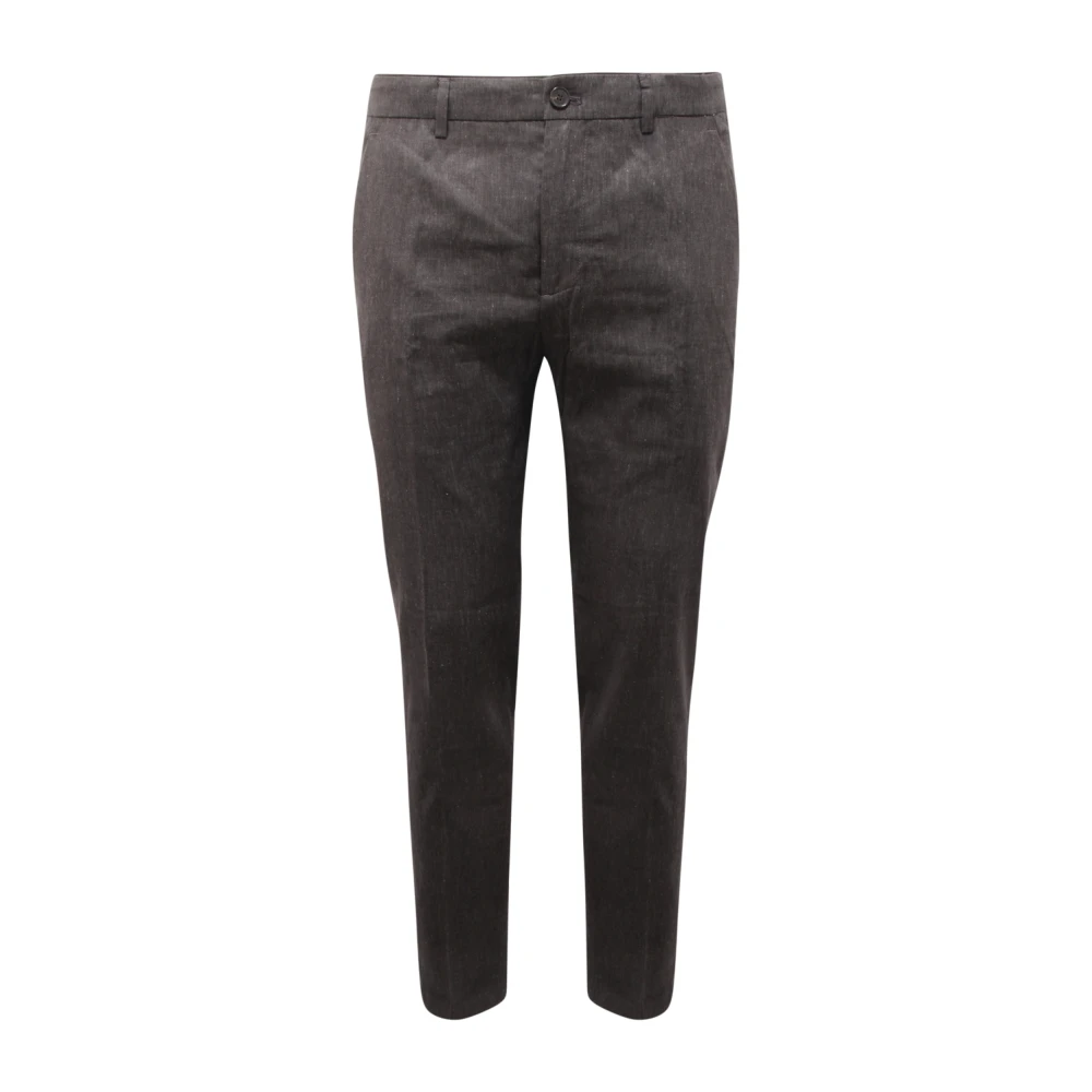 Department Five Men's Gray Prince Chinos Crop Trousers Anthracite - Departt Five - Slim-Fit Trousers - W30 - Trousers
