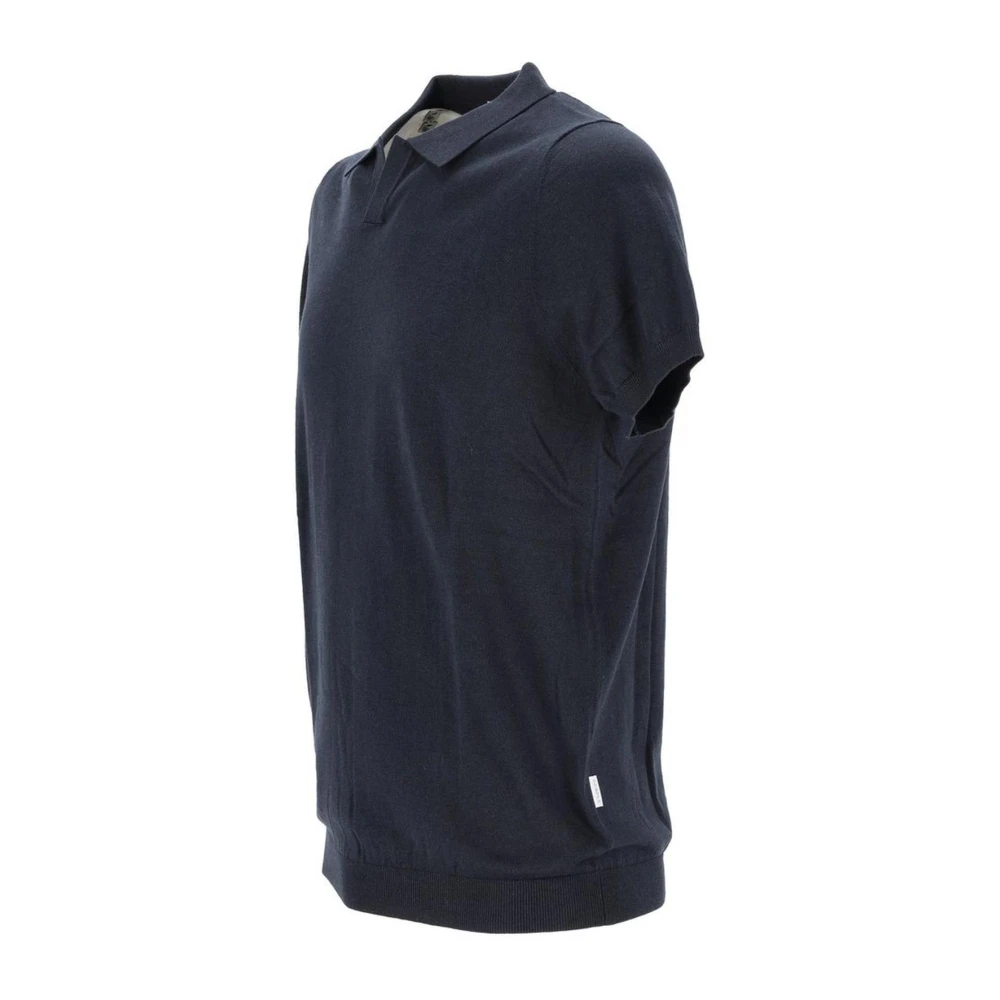 People of Shibuya Blauw Katoen Kasjmier Poloshirt Blue Heren