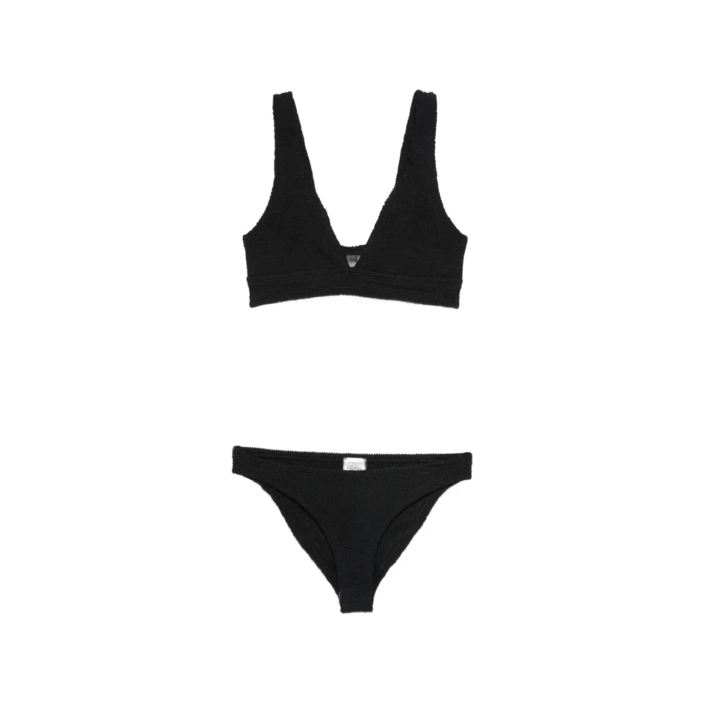 Hunza G Women's Black Carla Crinkle Two-Piece Swimsuit
