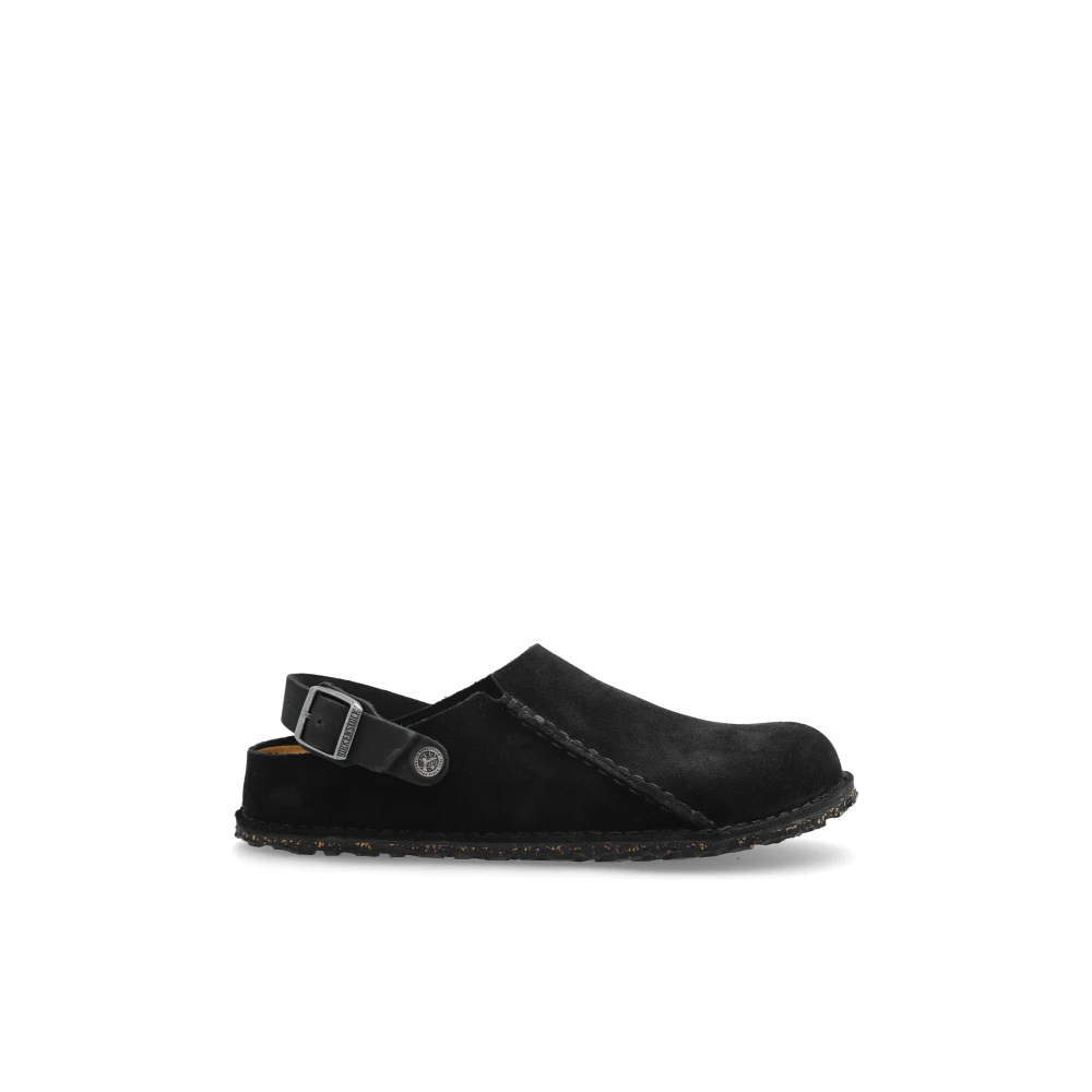 Birkenstock Women's Black Lutry Premium Suede Slides