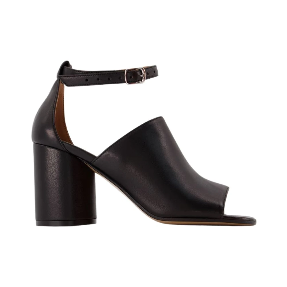 Maison Margiela Hannah Sandaler - Svart Läder - Hög Klack Black, Dam