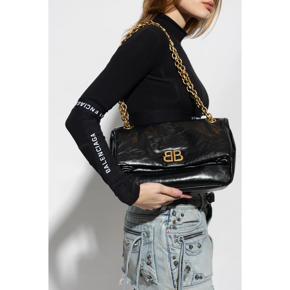 Balenciaga Schoudertas Monaco Black Dames
