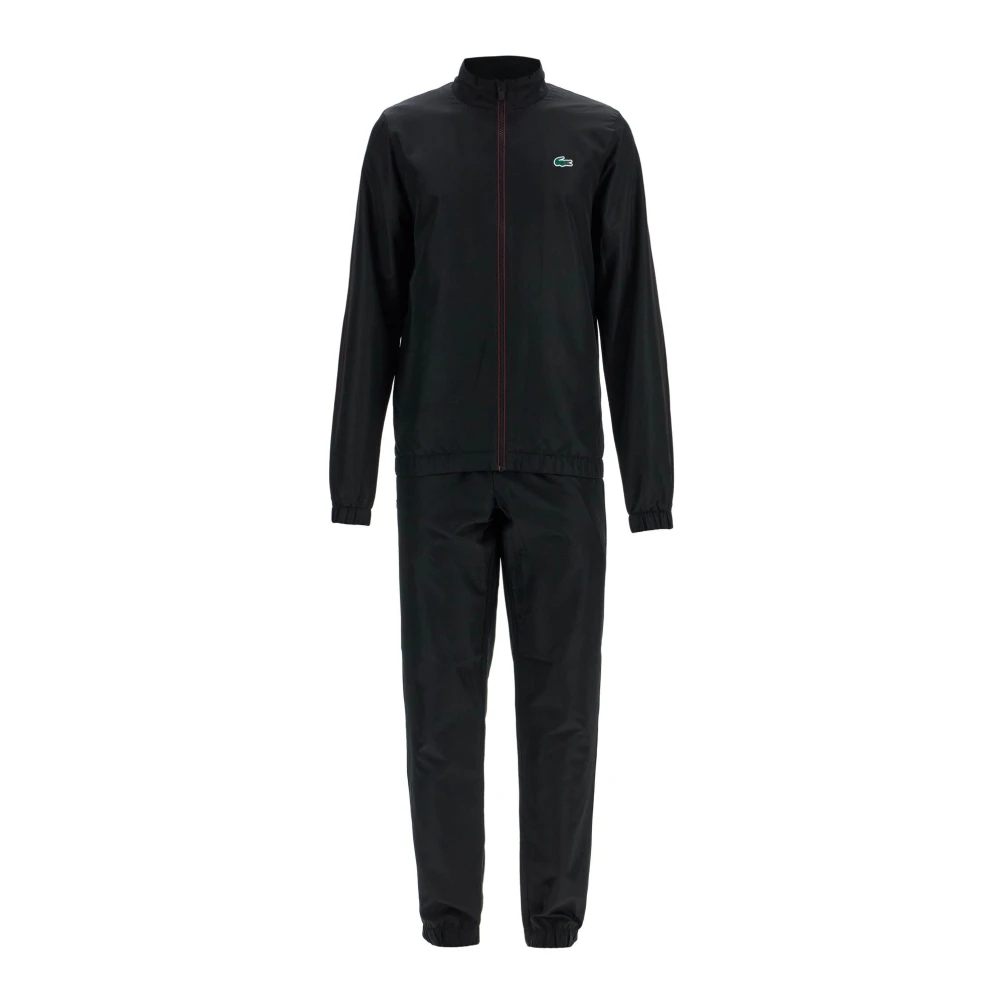 Lacoste Sportief Trainingspak met Diamantpatroon Black Heren
