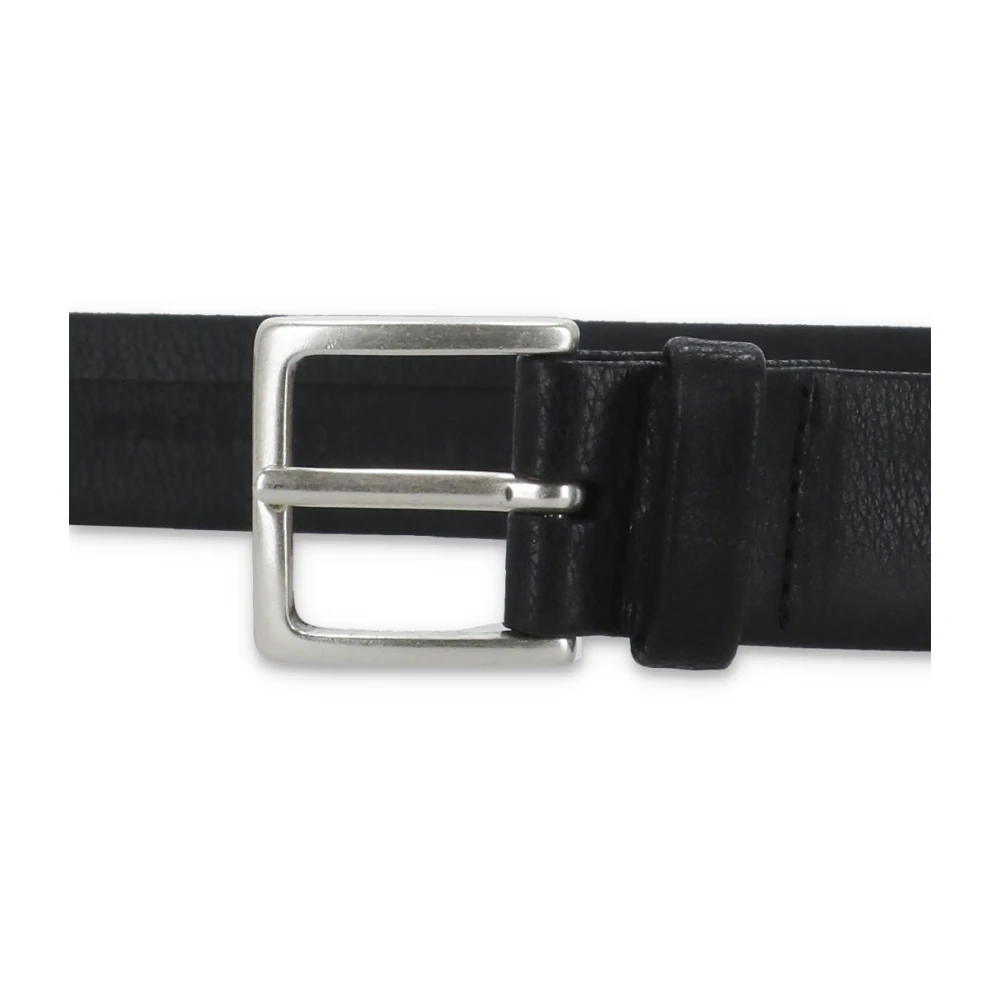 Orciani Zwart Nubuck Leren Riem voor Mannen Black Heren