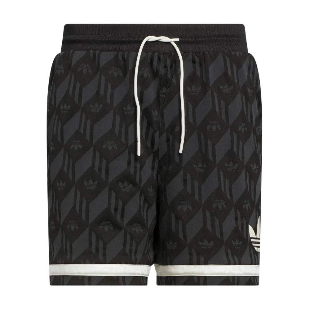 Adidas Retro Voetbalstijl Jacquard Shorts Black Heren