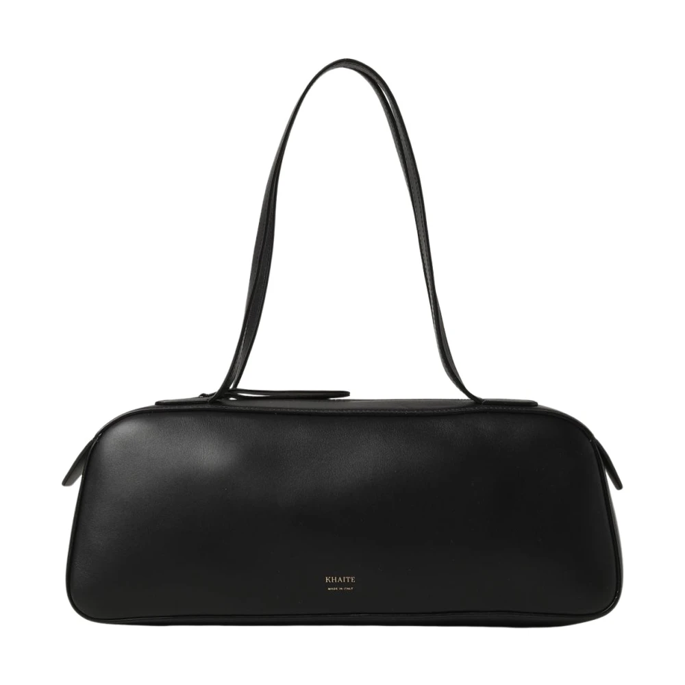 Khaite Women's Black Structured Leather Shoulder Bag - Shoulder Bags - One Size - Bags