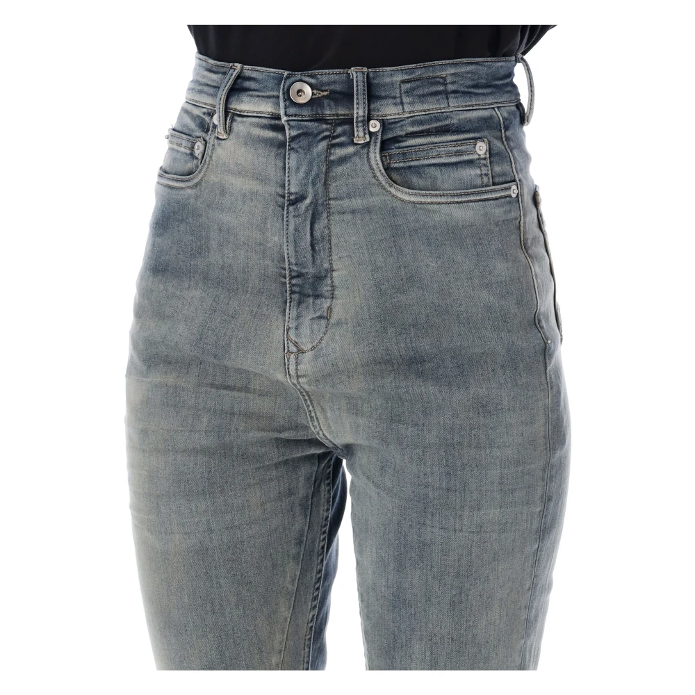 Rick Owens High-rise Flared Jeans Sky Gray Dames
