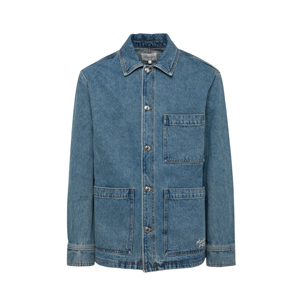 Maison Kitsuné Denim Werkjas Blue Heren