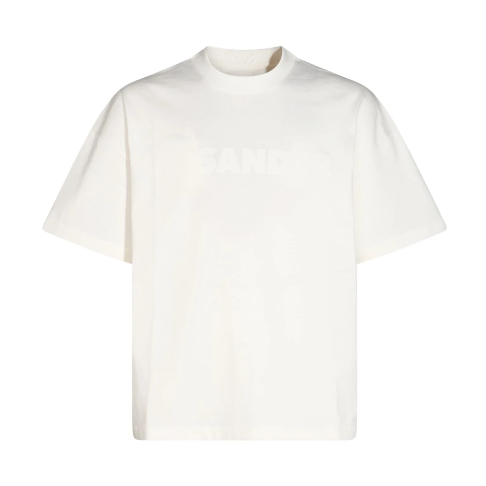 Jil Sander Men's White T-Shirts, Xl, Cotton T-Shirt With Frontal Print