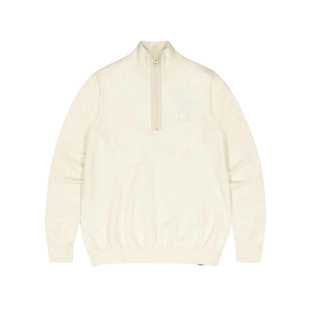 Butcher of Blue Stijlvolle Half Zip Sweater Beige Heren