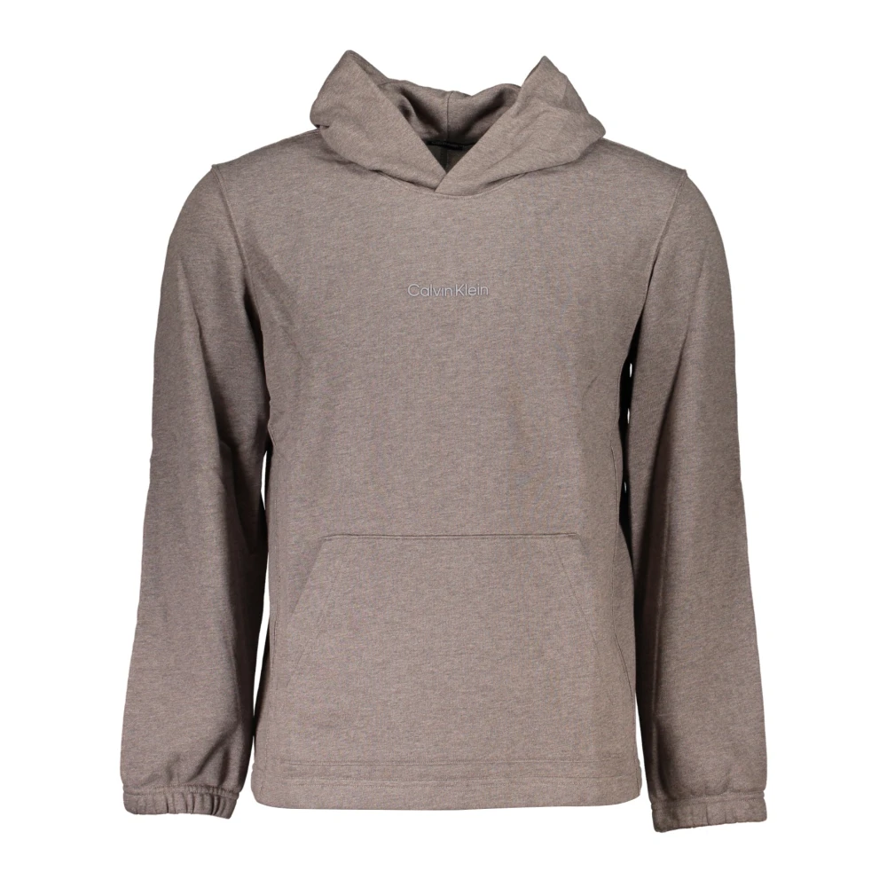 Calvin Klein Hoodie met geborstelde binnenkant Brown Heren