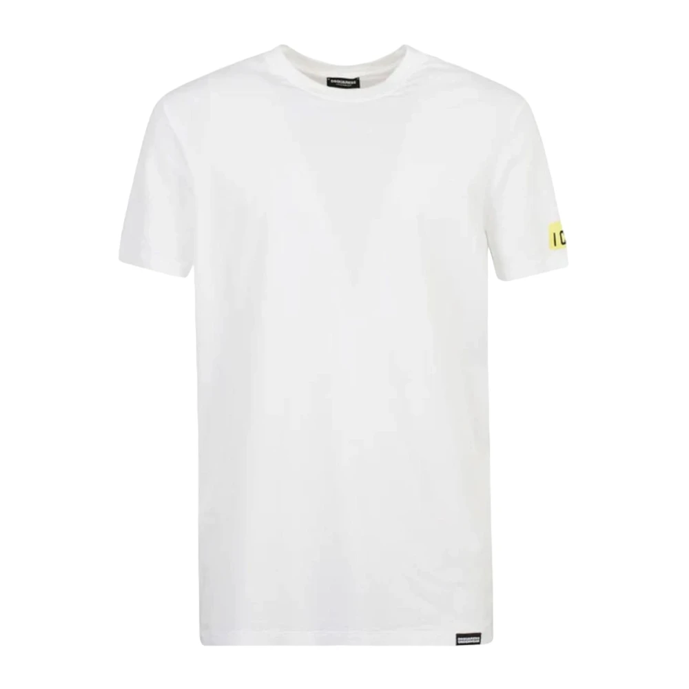 Dsquared2 Men's White T-Shirts, Xl, Short Sleeve Cotton T-Shirt