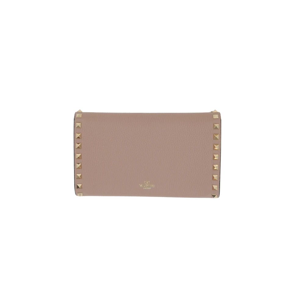 Valentino Garavani Studded Kettingportemonnee in Blush Brown Dames